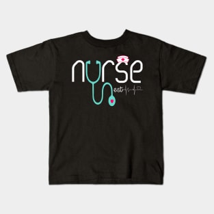 New Nurse Est 2019 Tshirt Nursing School Graduation Gift Kids T-Shirt